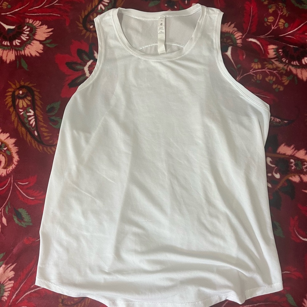 White Lulu Sleeveless Tank Top
